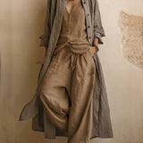 Letizia | Conjunto de três peças com cardigan longo boho