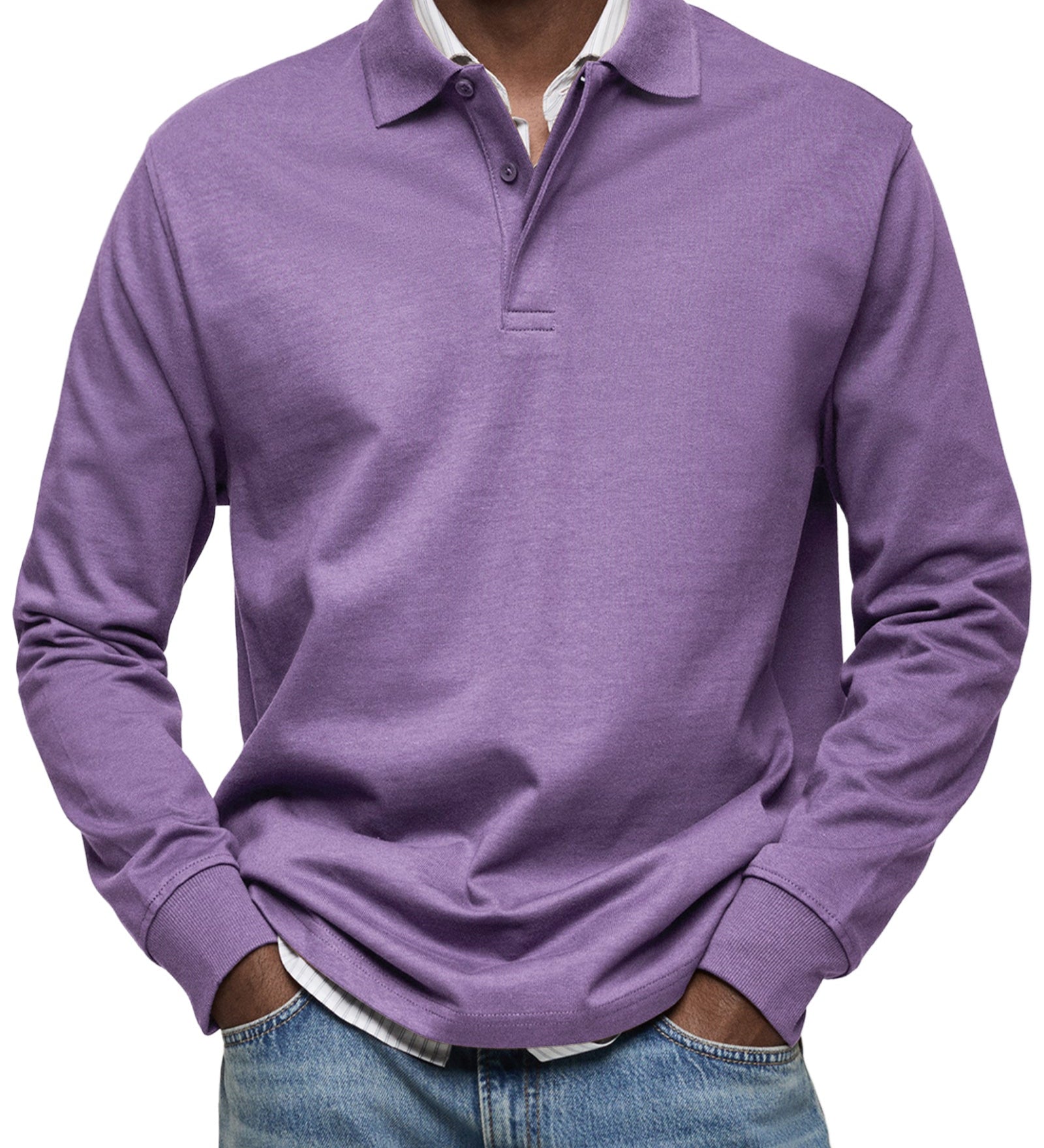 Cazel | Camisa Poloshirt Casual de Manga Longa