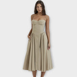 Gessiné - Mini Vestido Corsé Sem Mangas