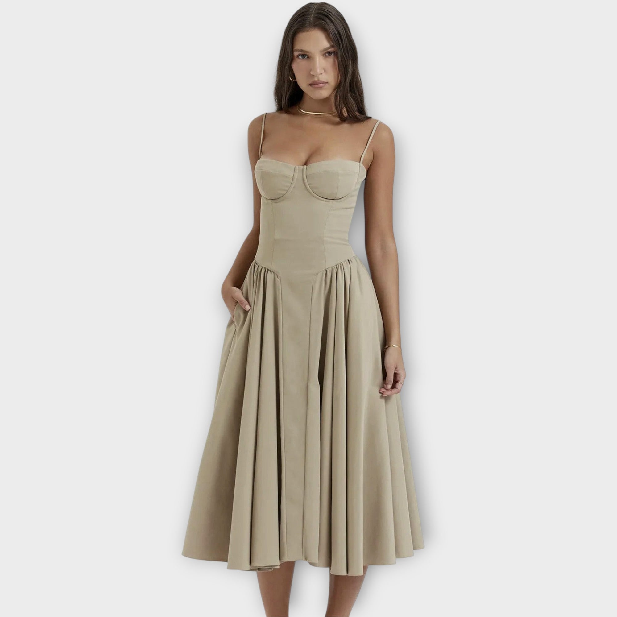 Gessiné - Mini Vestido Corsé Sem Mangas