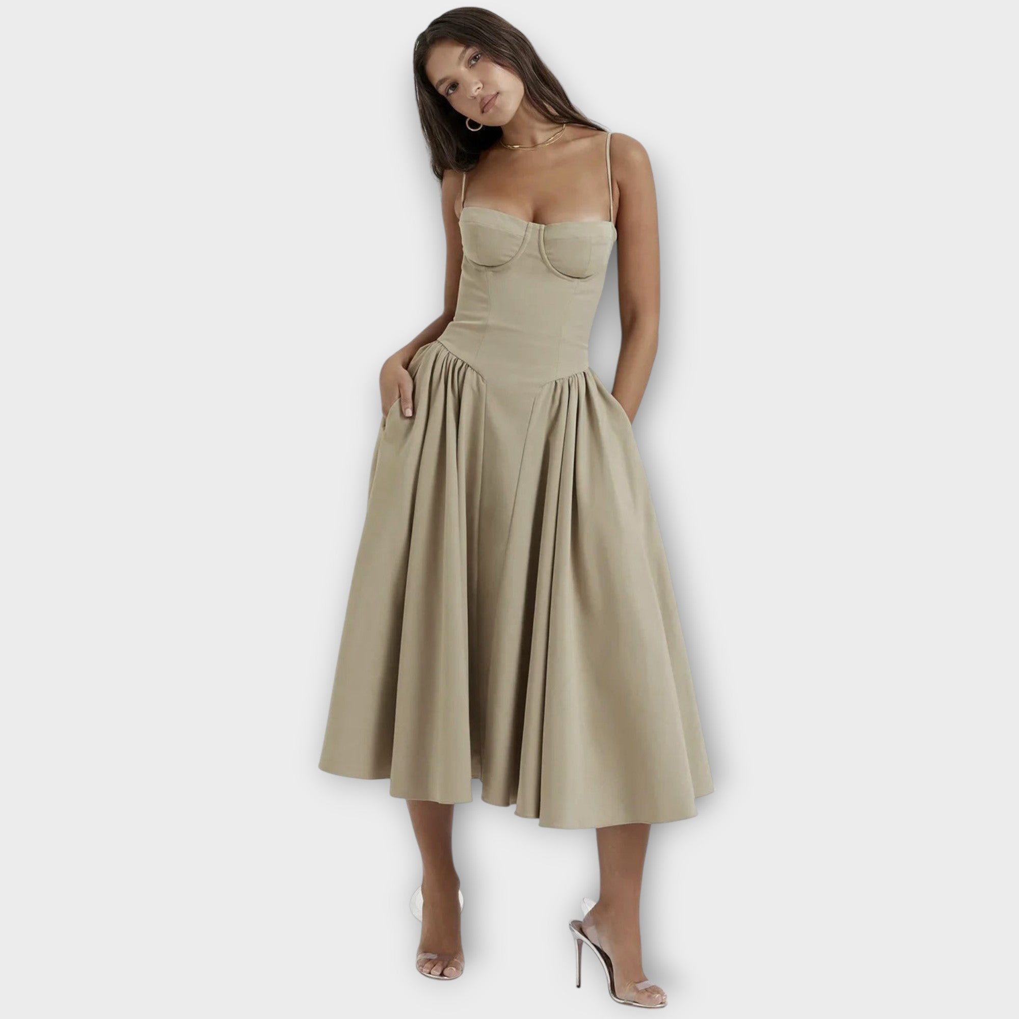 Gessiné - Mini Vestido Corsé Sem Mangas