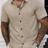 Cazel | Camisa de Manga Curta Leve em Mistura de Linho