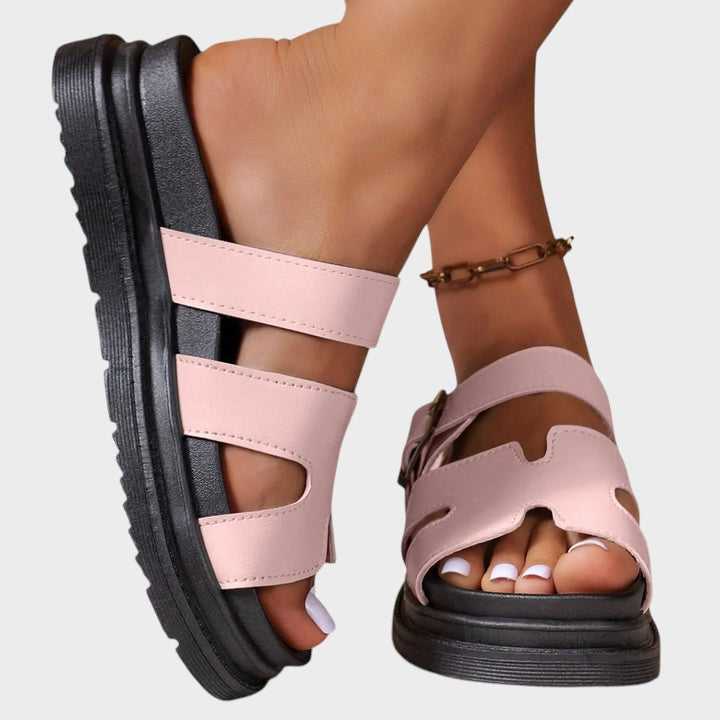 Rosinha - Sandálias ortopédicas com design em forma de H para conforto e suporte