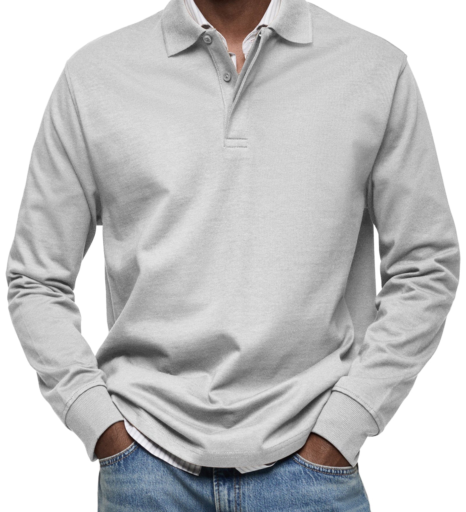 Cazel | Camisa Poloshirt Casual de Manga Longa