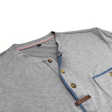 Cazel | T-shirt de gola redonda elegante com bolso