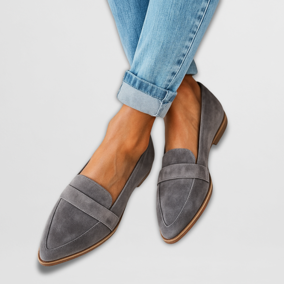 Andresa – Mocassins de camurça macia para mulher