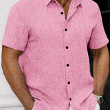 Cazel | Camisa de Manga Curta Leve em Mistura de Linho