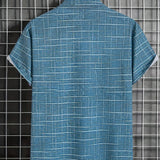 Cazel | Camisa elegante com padrão riscas e quadrados