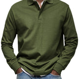 Cazel | Camisa Poloshirt Casual de Manga Longa