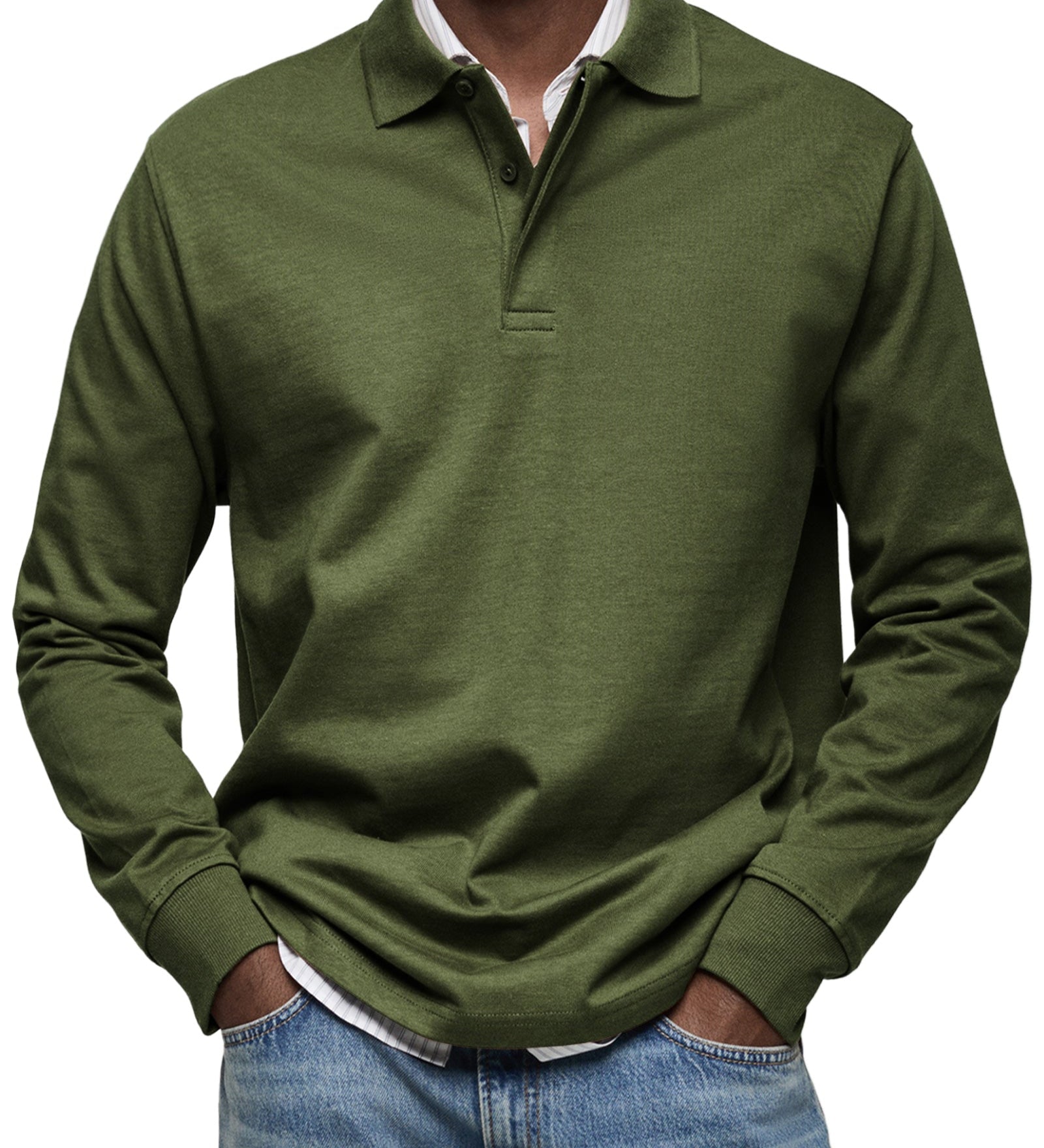 Cazel | Camisa Poloshirt Casual de Manga Longa