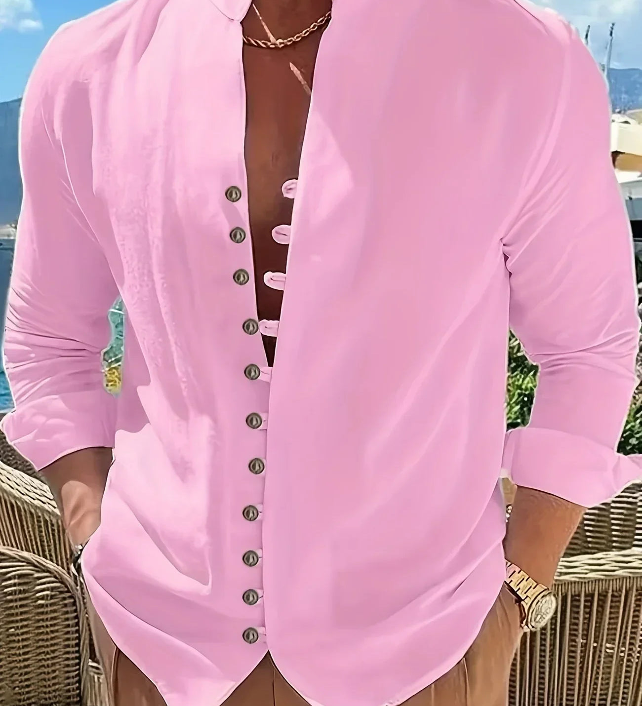 Cazel | Camisa leve em algodão de mangas longas