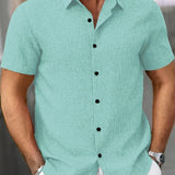 Cazel | Camisa de Manga Curta Leve em Mistura de Linho
