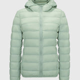 Puffer Casaco Leve com Enchimento de Penas