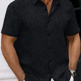 Cazel | Camisa de Manga Curta Leve em Mistura de Linho