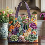 Bolsa artesanal - Jardim de suculentas