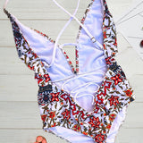 Maiô com Estampa Boho e Decote em V