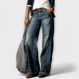 Calça jeans com pernas largas