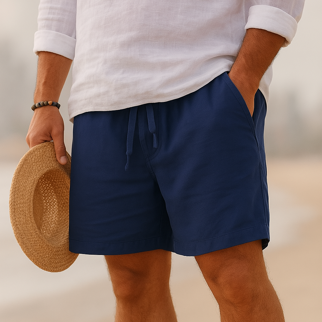 Cazel | Calções elegantes em linho com cintura elástica