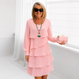 Madeleine – Vestido elegante fluido com volantes