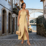 Valentina | Vestido Midi com Decote Diagonal