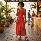 Valentina | Vestido Midi com Decote Diagonal