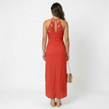 Valentina | Vestido Midi com Decote Diagonal
