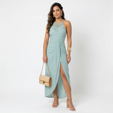 Valentina | Vestido Midi com Decote Diagonal