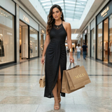Valentina | Vestido Midi com Decote Diagonal