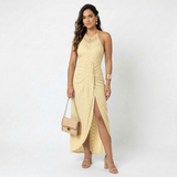 Valentina | Vestido Midi com Decote Diagonal