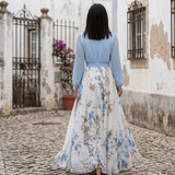 Zara | Vestido longo floral elegante