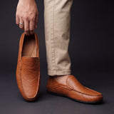 Mocassins em pele