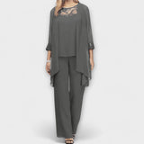 Constanza - Conjunto de Malha de 3 Peças com Cardigan