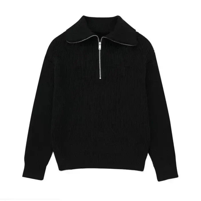 Cazel | Sweat com fecho éclair riscado