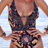 Maiô com Estampa Boho e Decote em V