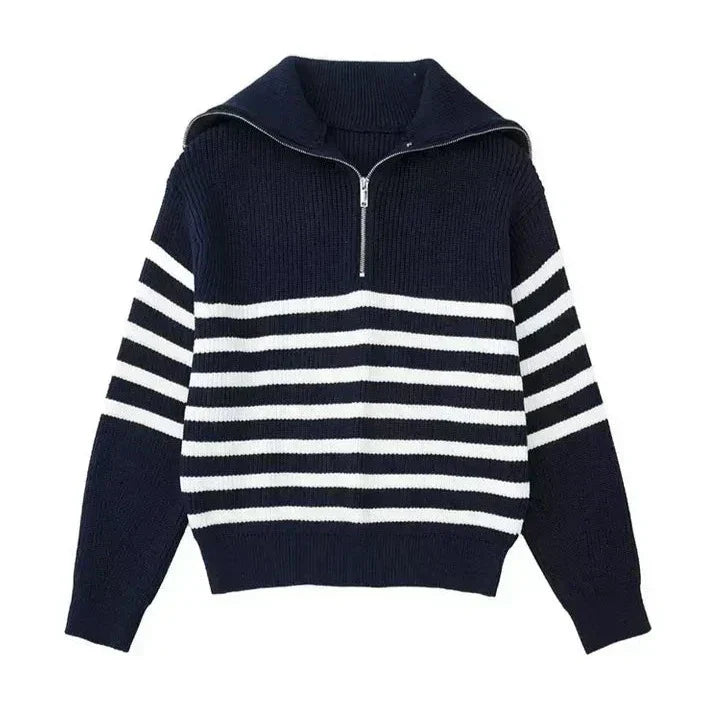 Cazel | Sweat com fecho éclair riscado