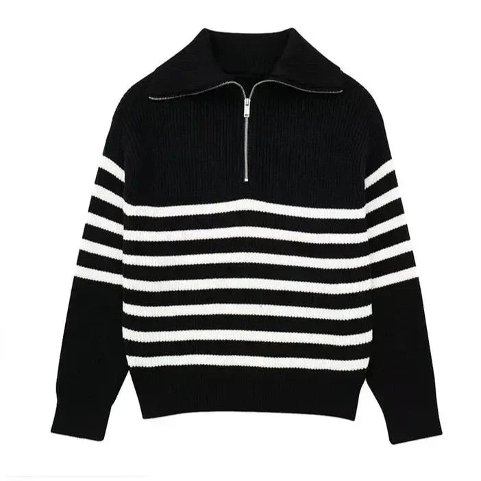 Cazel | Sweat com fecho éclair riscado