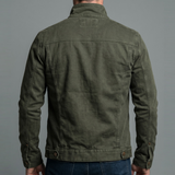 Casaco vintage em algodão com fecho zip