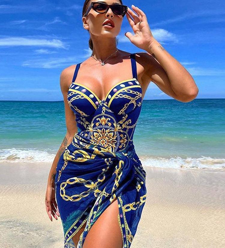 Maiô Feminino – Conjunto com Pareô Elegante