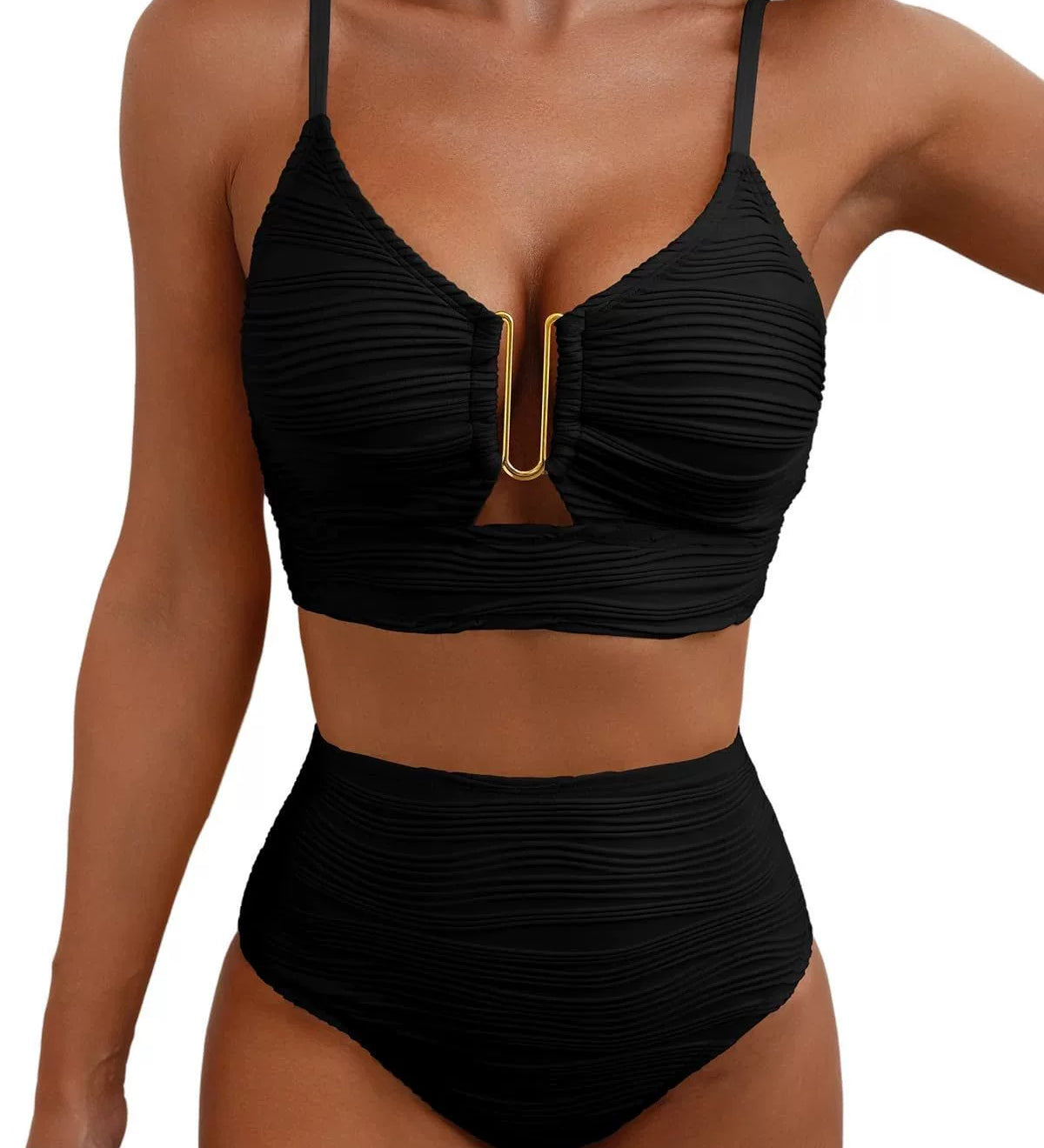 Conjunto de Biquíni Cintura Alta Golden U-Link