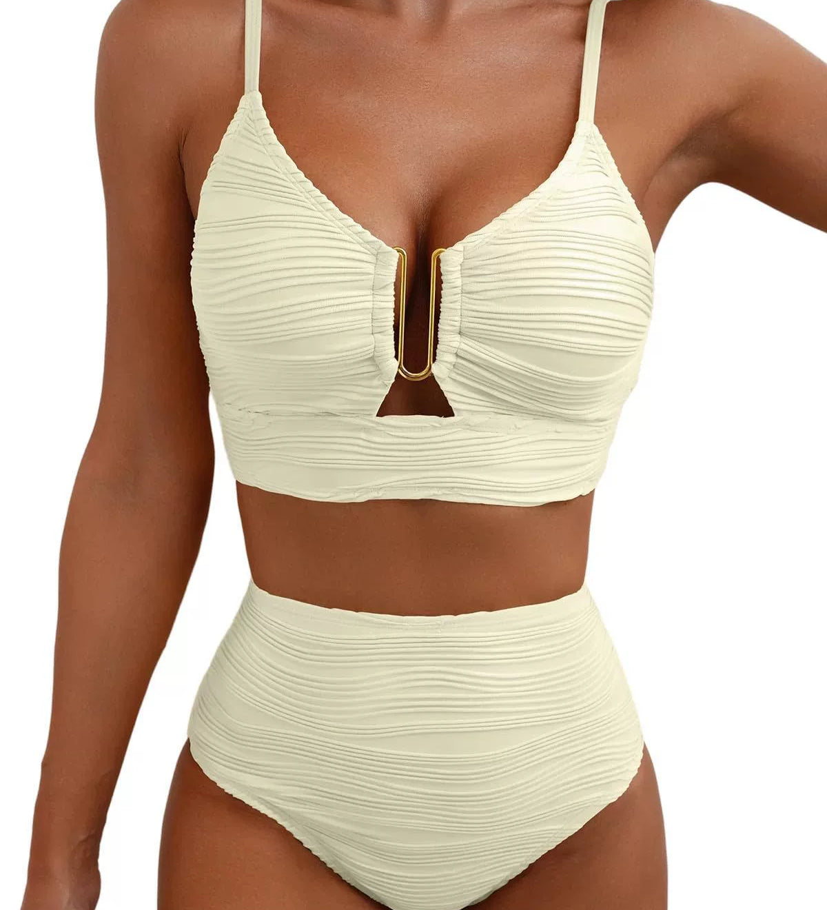Conjunto de Biquíni Cintura Alta Golden U-Link