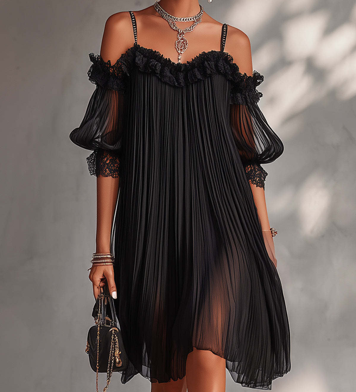 Céline | Vestido Longo Chiffon Decote V
