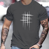 Cazel | Camiseta Elegante de Gola Redonda com Estampa Gráfica