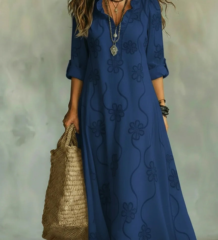 Sienna - Vestido de Verão Longo com Flores