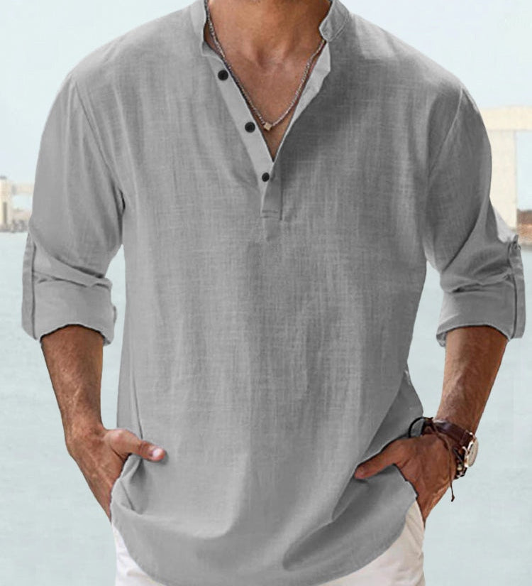 Camisa respirável em linho