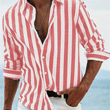 Camisa Rayada de Verão Leve