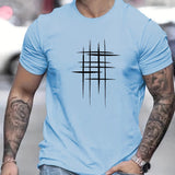 Cazel | Camiseta Elegante de Gola Redonda com Estampa Gráfica