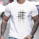 Cazel | Camiseta Elegante de Gola Redonda com Estampa Gráfica