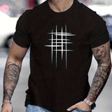 Cazel | Camiseta Elegante de Gola Redonda com Estampa Gráfica