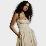 Gessiné - Mini Vestido Corsé Sem Mangas