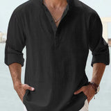 Camisa respirável em linho